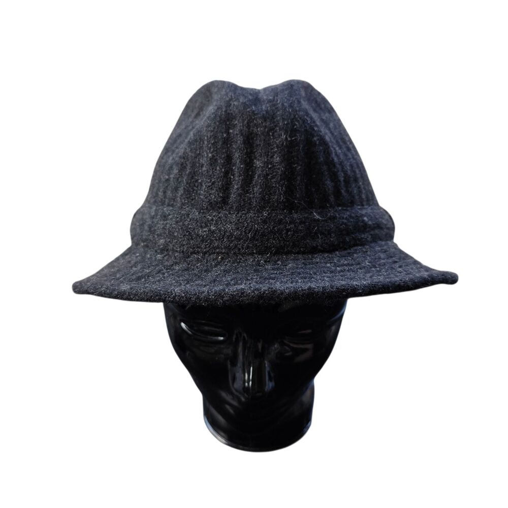 Vtg Seifter Associates Italy Wool Walking Hat Grey Birdseye Speckled Irish XL